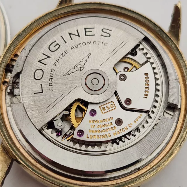 VINTAGE LONGINES GRAND PRIZE Men's automatic watch Cal.350 10K Gold ...