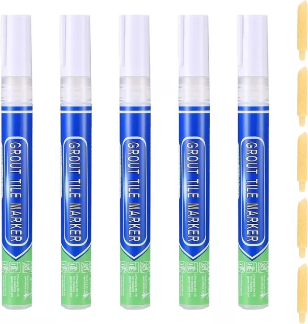 5 Fugenstift Weiß, Fugenweiß Stift Wasserfest, Fugen Reparatur Stift Mit Ers