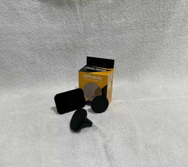 Universal  Magnetic Phone Holder Car Mount - 2 set (2 holder and 4 plates) Black
