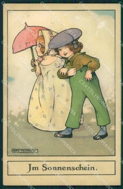 Agnes Richardson Children Dondorf serie 506 postcard cartolina QT6916