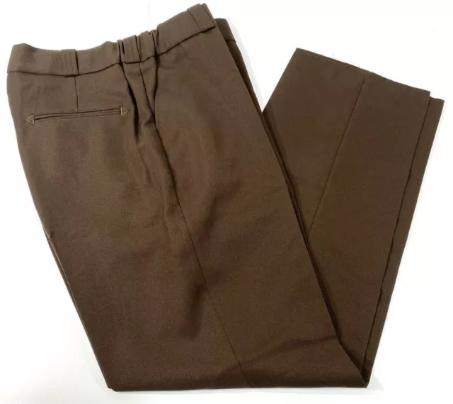 New Elbeco Textrop2 Womens Polyester 4-Pocket Pants E9315Lc Brown 12 Unhemmed