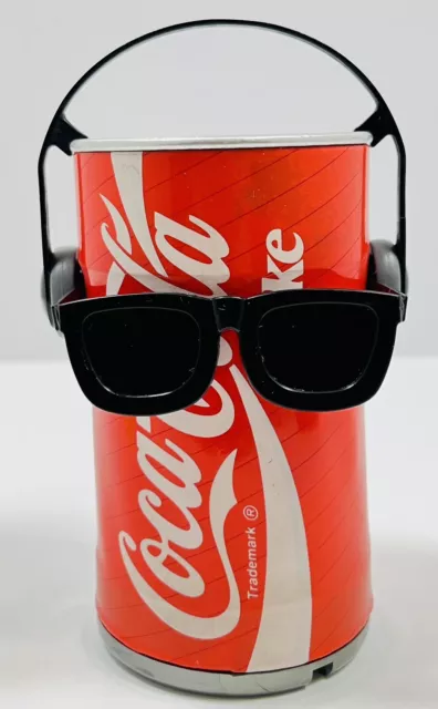 🔥 CLEAN! 1989 Dancing Coca-Cola Can With Sunglasses & Headphones Tested Working