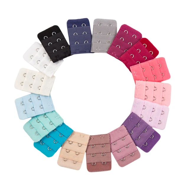 20pz Reggiseno Donna Estensori Reggiseno Estensione Ganci Stretti 3 Righe 2 Bottoni Br
