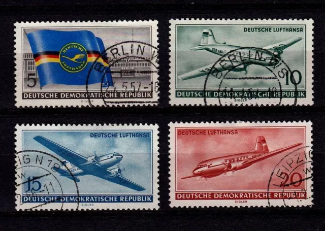 106016/ DDR 1956 – Mi 512-515 – Ziviler Luftverkehr – gestempelt