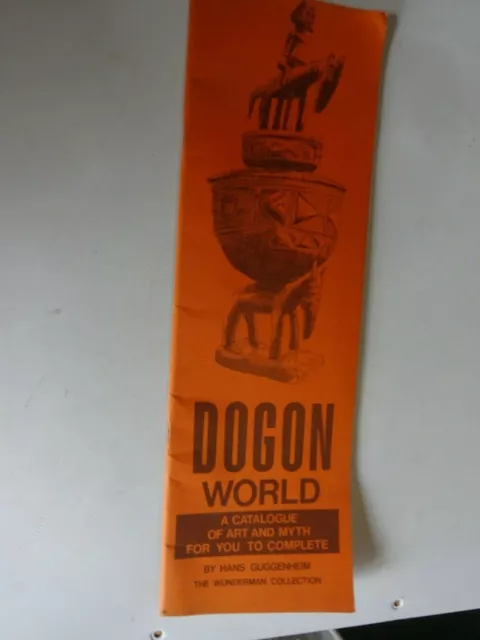 DOGON WORLD Catalogue of Art & Myth Art Africain Hans Guggenheim Wunderman