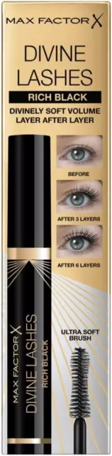 Max Factor Divine Lashes Volume Mascara, Black, 8 ml Black