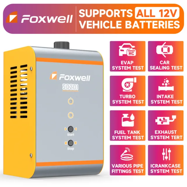 FOXWELL SD201 EVAP Smoke Machine Exhaust Fuel Pipe System Tester Diagnostic Tool