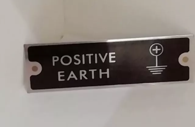 Land Rover Series 2a 101 Positive Earth Information Plate  plaque