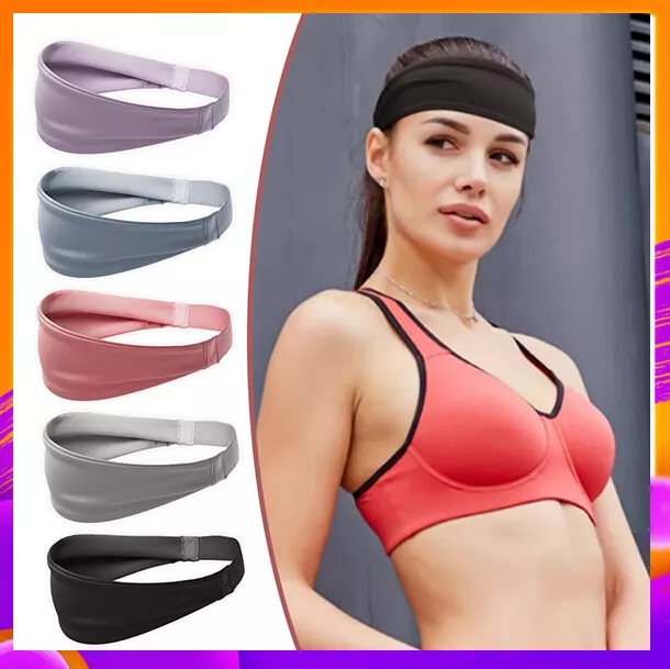 1/2x Men Women Sports Headband Yoga Gym Sweatband Hair Bands Prevent Sweat Band