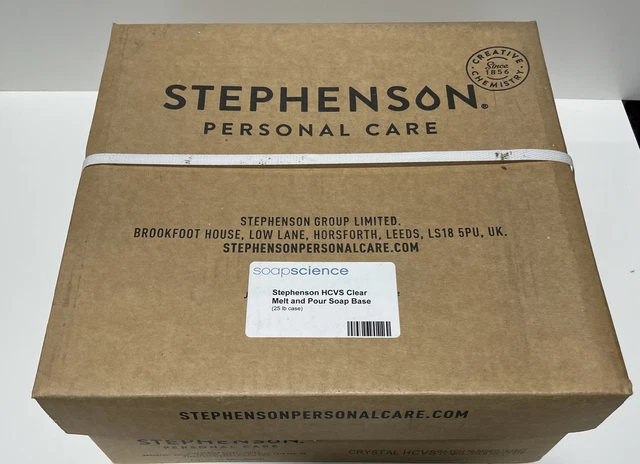25 libras Stephenson Cristal HCVS Transparente Fusión y Vertido Jabón Base Jabón Ciencia