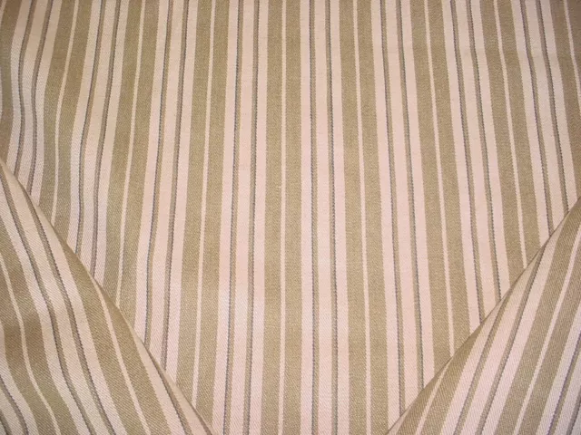 Ralph Lauren Warm Beige Brown Stripe Drapery Upholstery Fabric