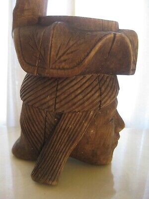 Igorot Tribal Ceremonial Offering Bowl Philippines 21" OOAK Hand Carved Wooden 3