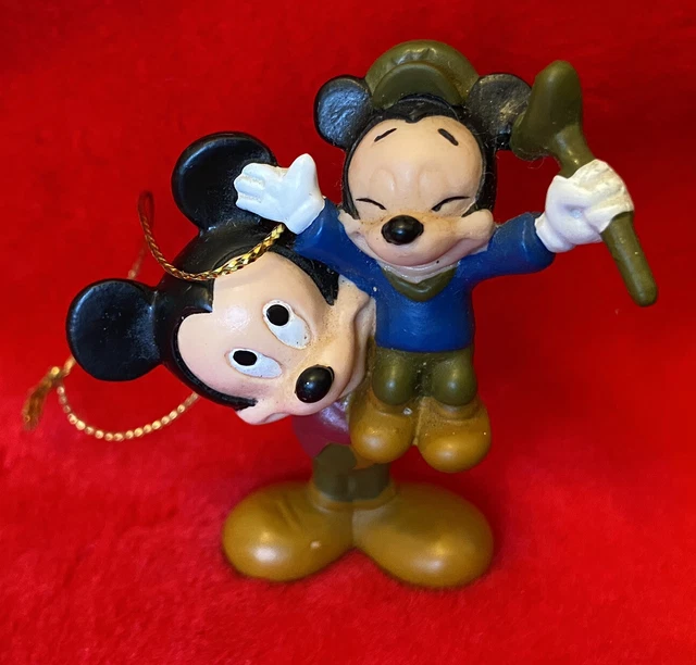 Vtg Avon Ornament Mickeys Christmas Carol Bob Cratchit Tiny Tim Mickey Mouse