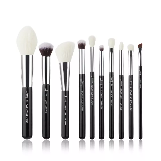 Jessup 10pcs Makeup Brush Eyeshadow Powder Foundation Tool Cosmetic Brushes Set