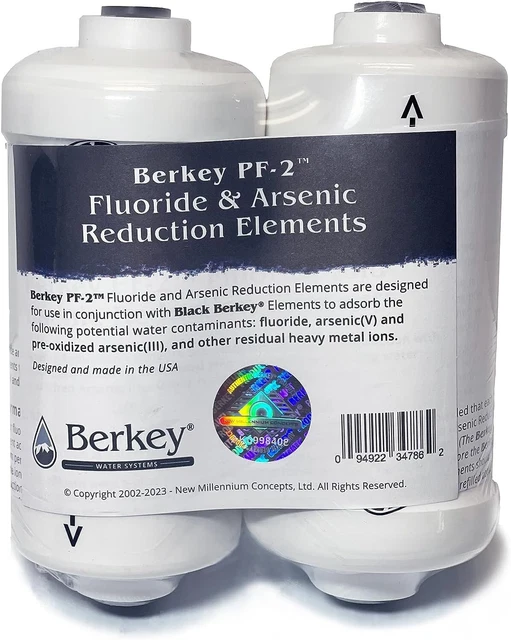 BERKEY PF2 REPLACEMENT Fluoride Water Filters for Berkey Systems Brand