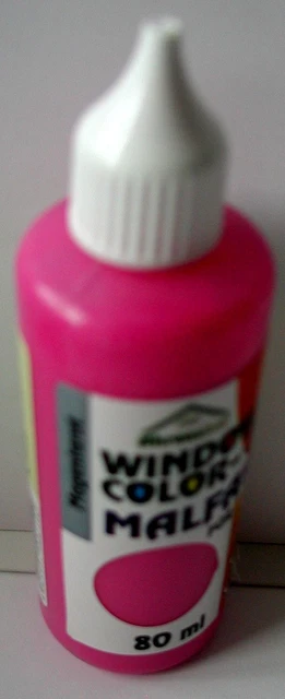 3x Ahrenshof Window Color Plus Fenstermalfarbe Magentarot 80 ml
