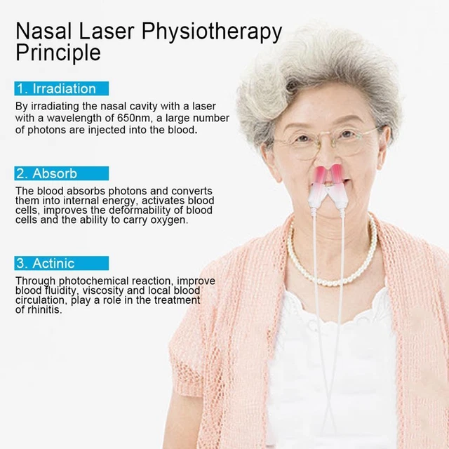 Double Head Nasal Cavity Iaser Physiotherapy Line Rhinitis B6 L7 P6F1
