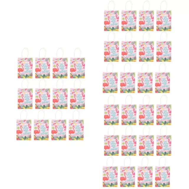 36 Pcs Gift Bag Paper Flamingo Party Favor Bags Bakery Tote