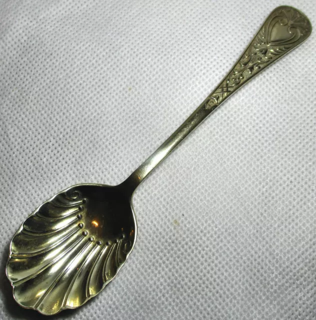 Antique Early Victorian (c1840) Silver Plated Spoon with Shell Style Bowl