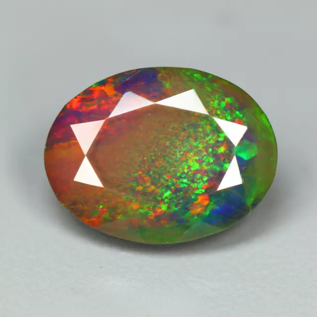 Ethiopia Natural Black Fire Opal 10.1x7.8mm Oval Cut 1.70 carat Loose Gemstone