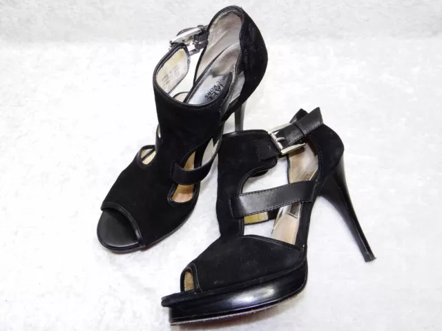 Michael Kors Black Leather 8 M Stiletto Platform