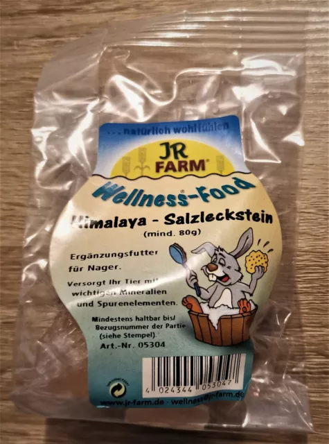 JR Farm Himalaya-Salzleckstein, Salzstein für Nager - 1 x 80g (MHD abgelaufen)