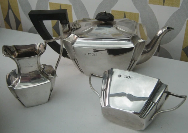 Londra 1898 William Hutton & Sons Set da tè argento sterling - Splendido - 12,46 once