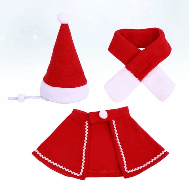 3pcs kitten santa outfit Pet Kostüm Welpen Weihnachten Outfits Hunde Cosplay Kle