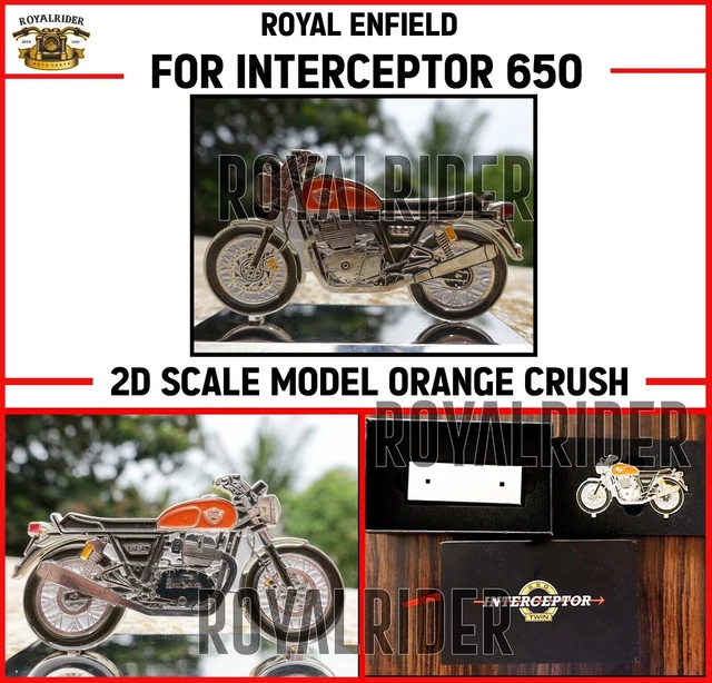 ROYAL ENFIELD INTERCEPTOR 650 "Modèle à l'échelle 2D" Couleur Orange ...