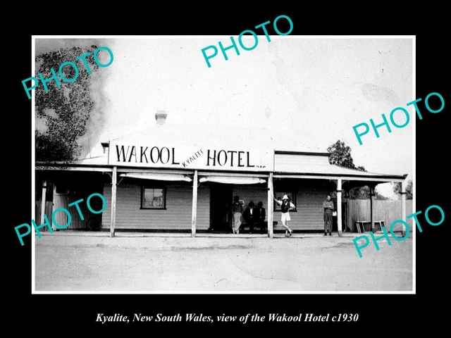 OLD LARGE HISTORIC PHOTO OF KYALITE NSW VIEW OF THE WAKOOL HOTEL c1930