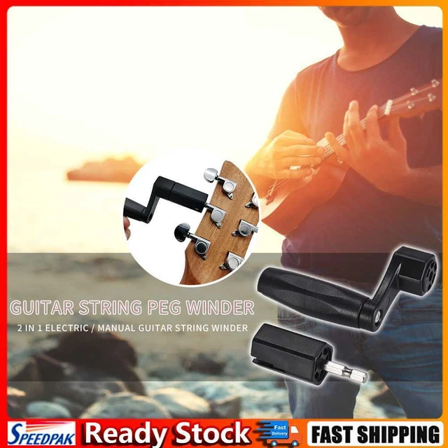 2 in 1 Guitar String Winder Bridge Peg Puller Electric Screwdriver Drill Bit Hot