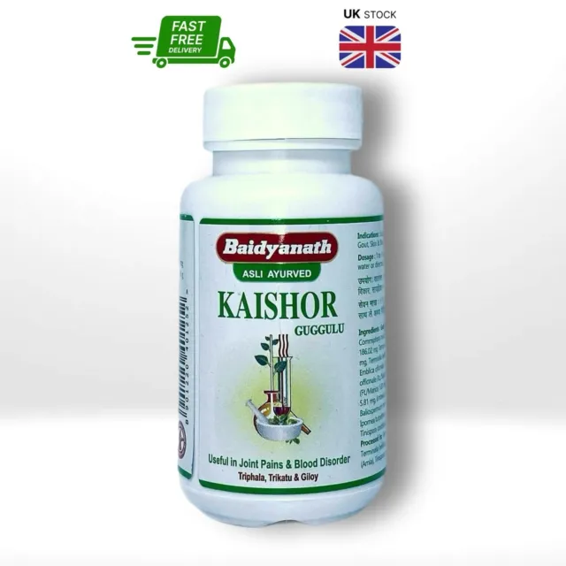 Kaishor Guggulu Baidyanath 80 Tab - Blood Purifier, Skin Wellness, Herbal Remedy