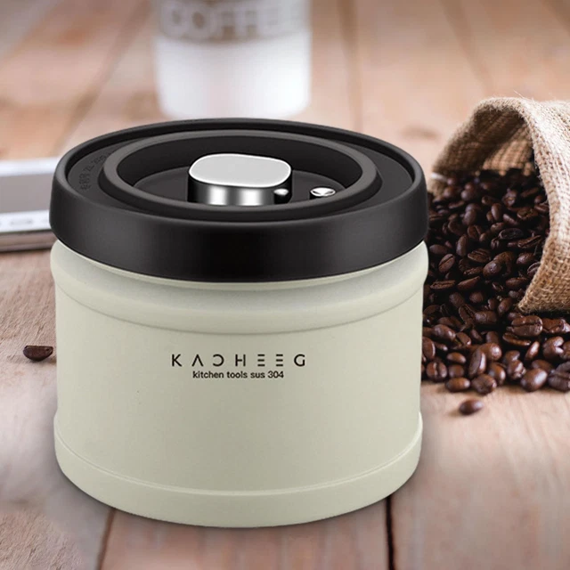 Boîte à Café Étanche TTSTOIEE - 1200 Ml - Acier Inoxydable Noir - Conservation Aromatique