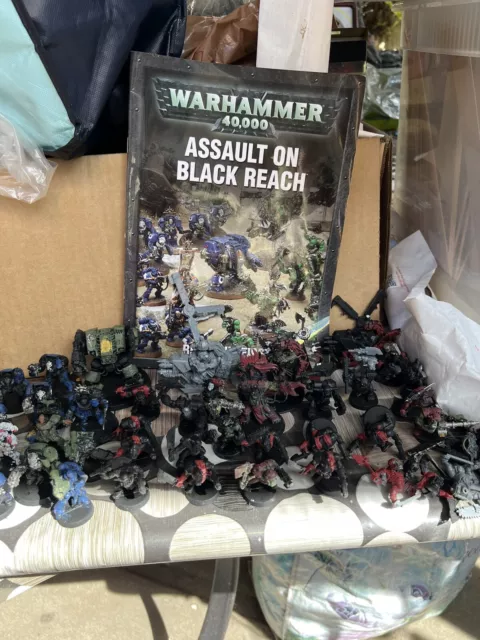 Warhammer 40K - Assault on Black Reach partial mixed lot Space Marines/Orks
