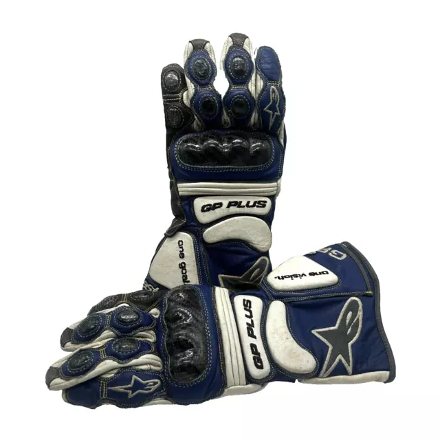 Alpinestars Men’s Large GP Plus Gloves (Blue/White)