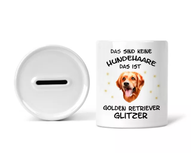 Sparschwein Spardose Sparbüchse Golden Retriever Hund Hundebesitzer Dog Geschenk