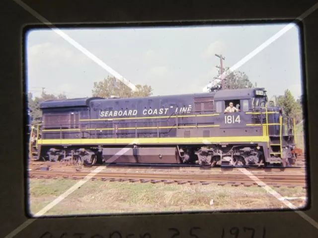 Original '71 Kodachrome Slide SCL Seaboard Coast Line 1814 U36B      40N21