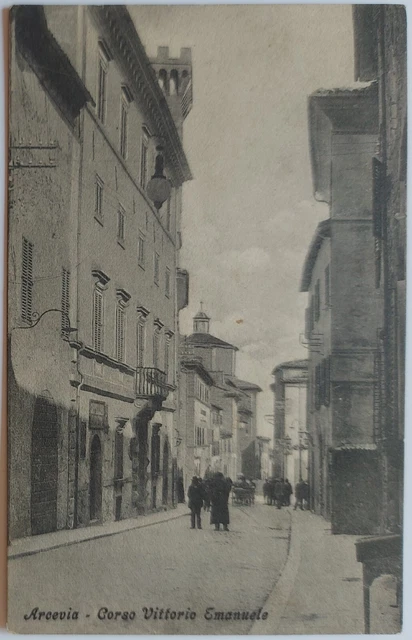 Arcevia - Corso Vittorio Emanuele - cartolina postale