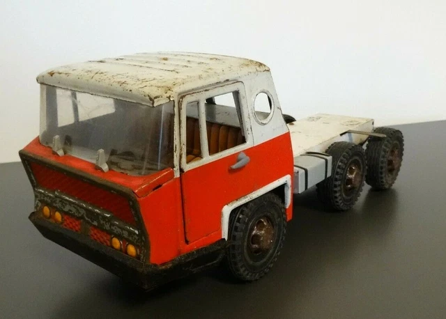 Camion Bernard Multi-Benne Joustra – Jouet Ancien En Tôle – Quasi-Neuf – France