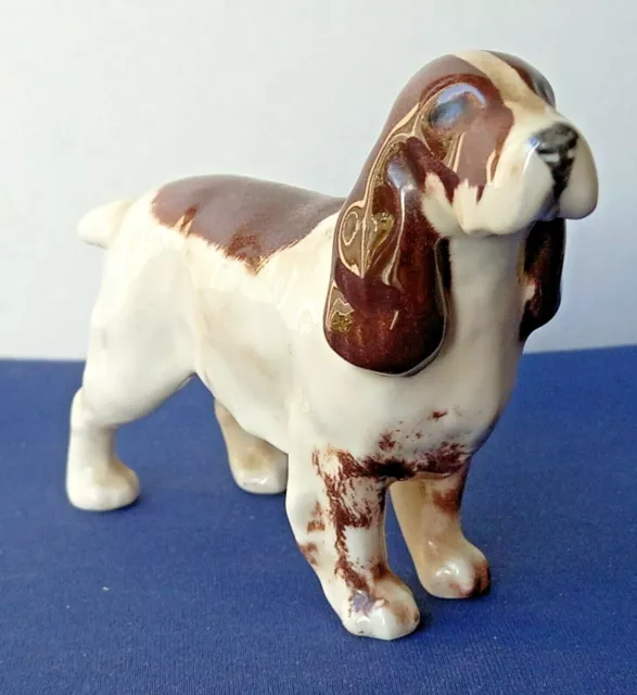 Royal Doulton, Beswick Liver & White Cocker Spaniel Dog Model No. 1754 England