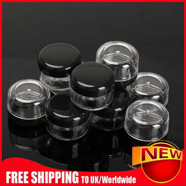 10PCS Round Pot Houseables 5g/ml Transparent Eyeshadow Cream Lip Balm Container
