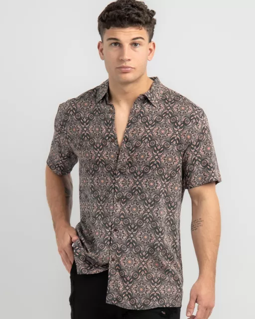 Men Cotton Shirt 3/4 Sleeve Blouse Fold Texture Tops Loose Harajuku Shirts  Tops