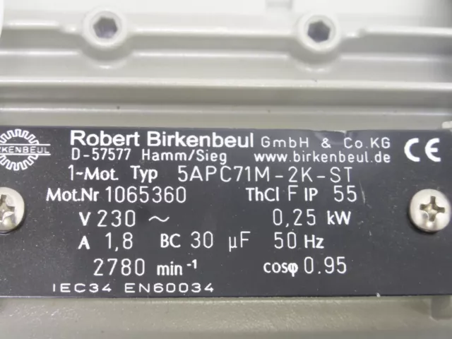 Kromschröder HAUCK Radialgebläse 0,25 kW  230 V AC für Industriebrenner 3