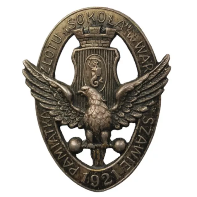 Poland - Souvenir of the "Falcon" rally in Warsaw 1921 Badge