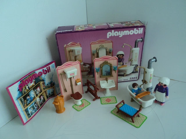 Playmobil Vintage Série Rose - Époque 1900 - Lot Avec Calèche, Personnages Et Accessoires - Année 1989