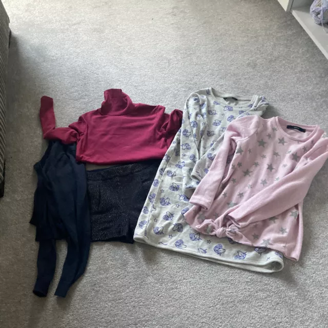 girls clothes bundle age 6-7 shorts cardigan jumper dress