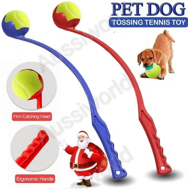 PET DOG PUPPY Tennis Ball Launcher Chucker Thrower Long Tennis Ball Fun ...