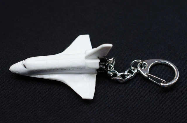 Rakete Schlüsselanhänger Miniblings space Weiß Weltraum Gummi 55mm
