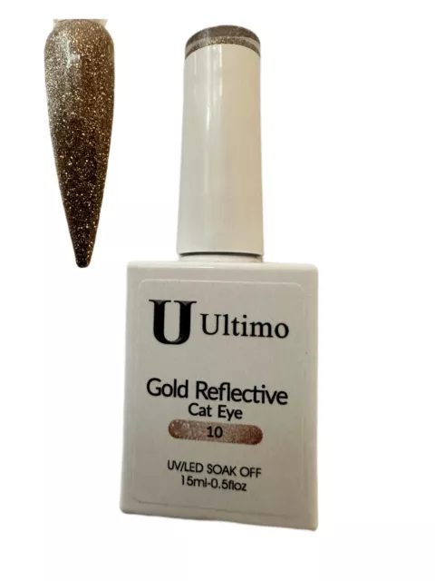 Gel Reflectante Ojo de Gato Gel UV/LED ÚLTIMO 15ml DORADO #10