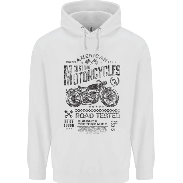 American Custom Motorbike Biker Motorcycle Childrens Kids Hoodie